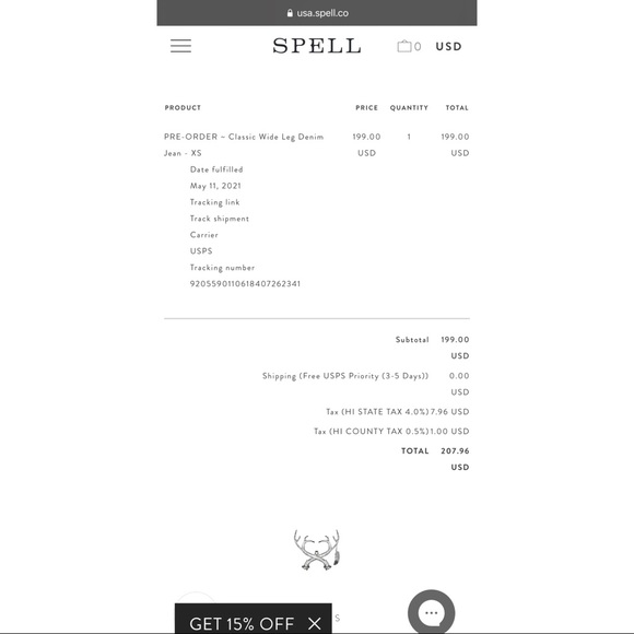 SOLD ~ Spell X Outland Denim Classic Wide Leg - Picture 4 of 5